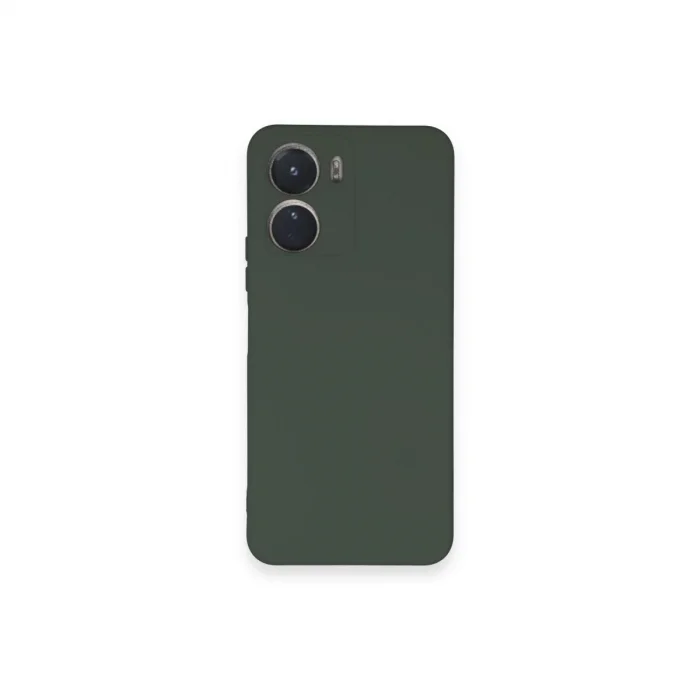 BUĞZ Vivo Y16 Kılıf Nano İçi Kadife Silikon - Koyu Yeşil