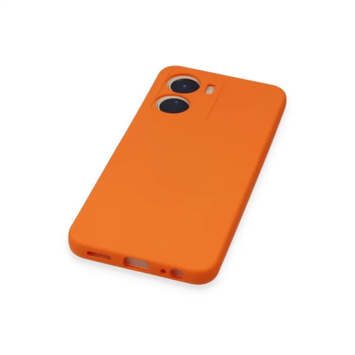 BUĞZ Vivo Y16 Kılıf Nano İçi Kadife Silikon - Turuncu