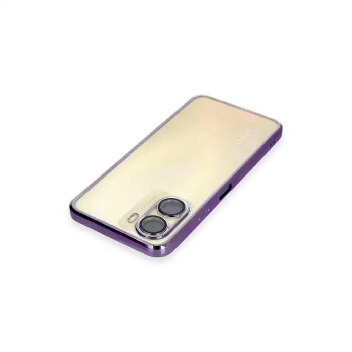 BUĞZ Vivo Y16 Kılıf Razer Lensli Silikon - Mor