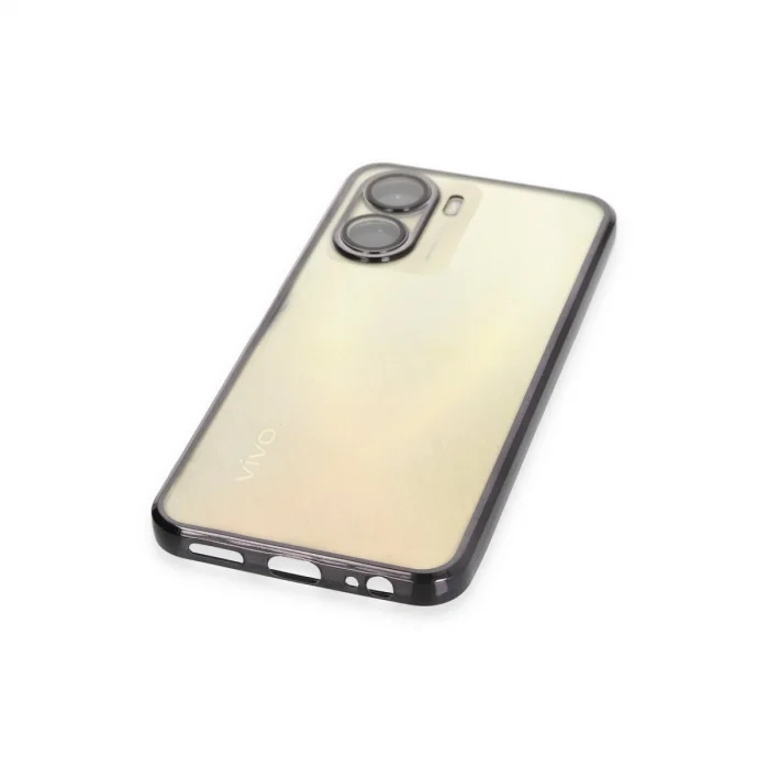 BUĞZ Vivo Y16 Kılıf Razer Lensli Silikon - Siyah