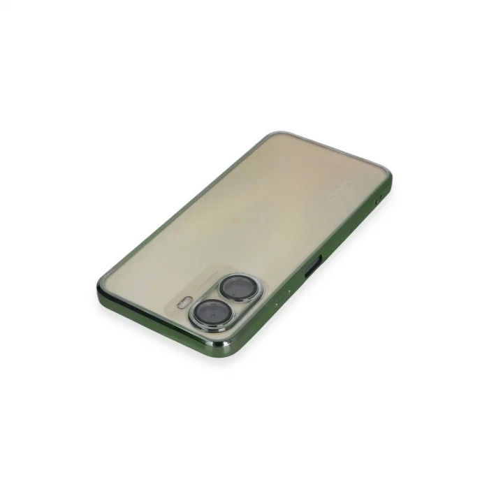 BUĞZ Vivo Y16 Kılıf Razer Lensli Silikon - Yeşil
