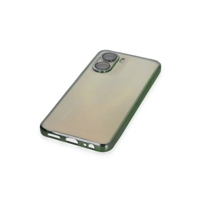 BUĞZ Vivo Y16 Kılıf Razer Lensli Silikon - Yeşil