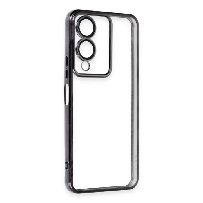 BUĞZ Vivo Y17s Kılıf Razer Lensli Silikon - Siyah