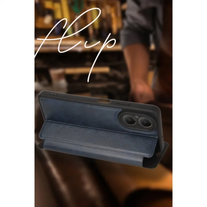 BUĞZ Vivo Y18 Kılıf Flip Cover - Lacivert