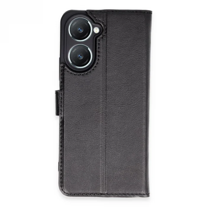 BUĞZ Vivo Y18 Kılıf Trend S Plus Kapaklı Kılıf - Siyah