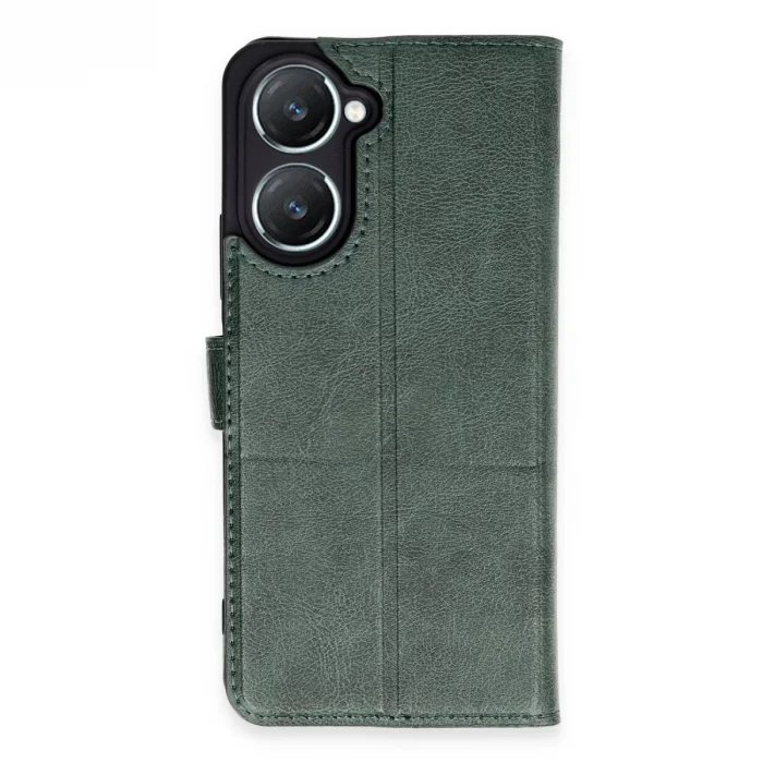 BUĞZ Vivo Y18 Kılıf Trend S Plus Kapaklı Kılıf - Yeşil