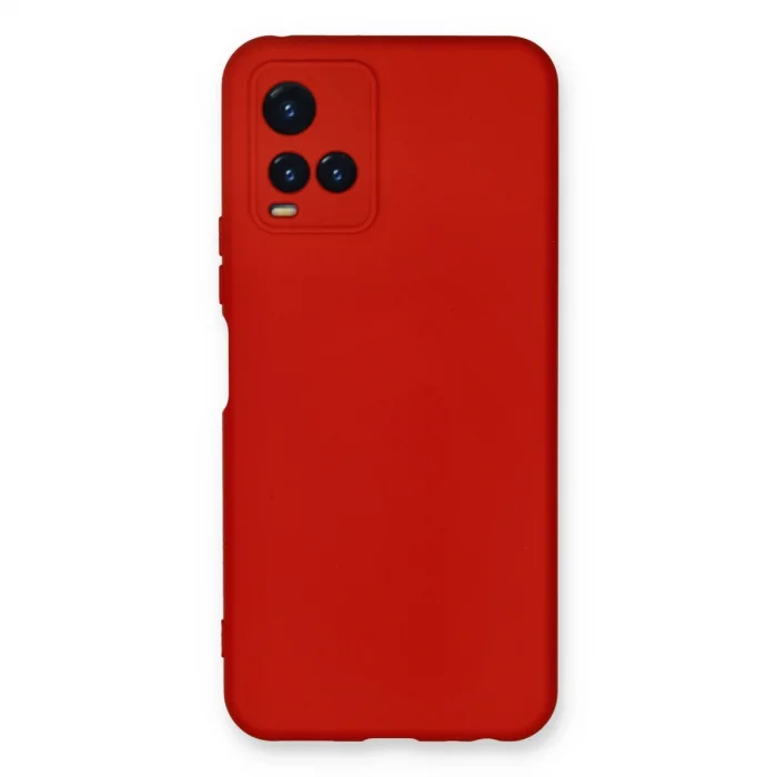 BUĞZ Vivo Y21s Kılıf Nano İçi Kadife Silikon - Kırmızı