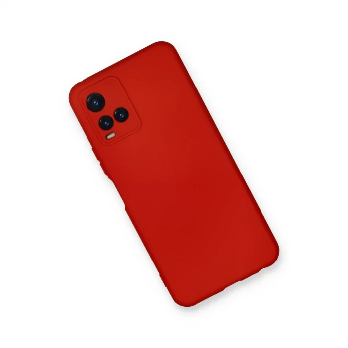 BUĞZ Vivo Y21s Kılıf Nano İçi Kadife Silikon - Kırmızı