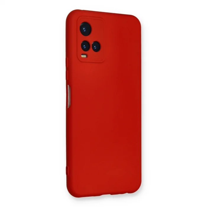 BUĞZ Vivo Y21s Kılıf Nano İçi Kadife Silikon - Kırmızı