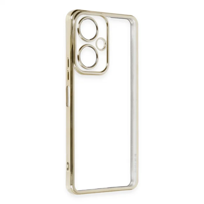 BUĞZ Vivo Y27 Kılıf Razer Lensli Silikon - Gold