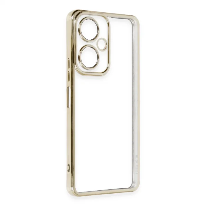 BUĞZ Vivo Y27 Kılıf Razer Lensli Silikon - Gold