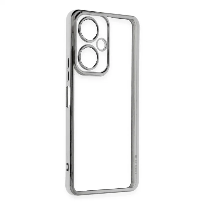 BUĞZ Vivo Y27 Kılıf Razer Lensli Silikon - Gümüş