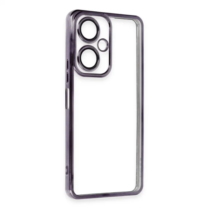 BUĞZ Vivo Y27 Kılıf Razer Lensli Silikon - Mor