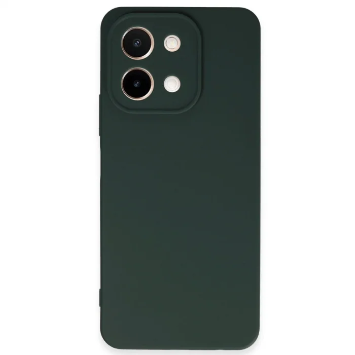 BUĞZ Vivo Y28 Kılıf First Silikon - Koyu Yeşil