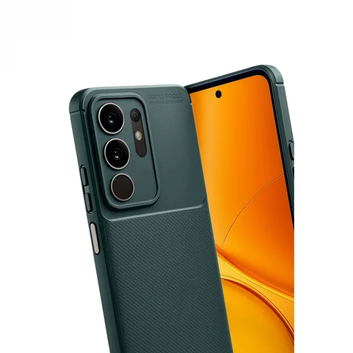 BUĞZ Vivo Y29 4g Auto Focus Karbon Kapak - Koyu Yeşil