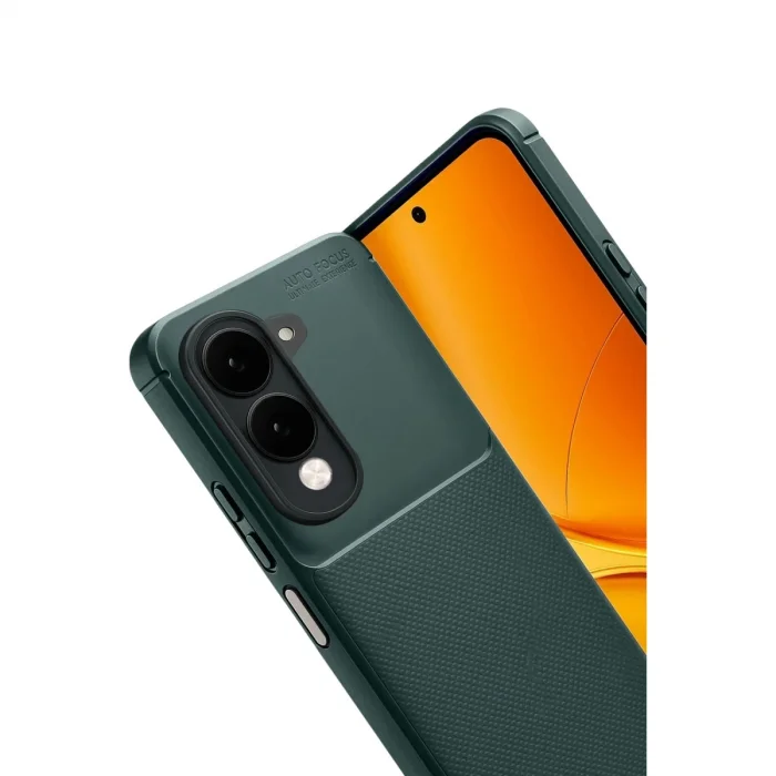 BUĞZ Vivo Y29s Auto Focus Karbon Kapak - Koyu Yeşil