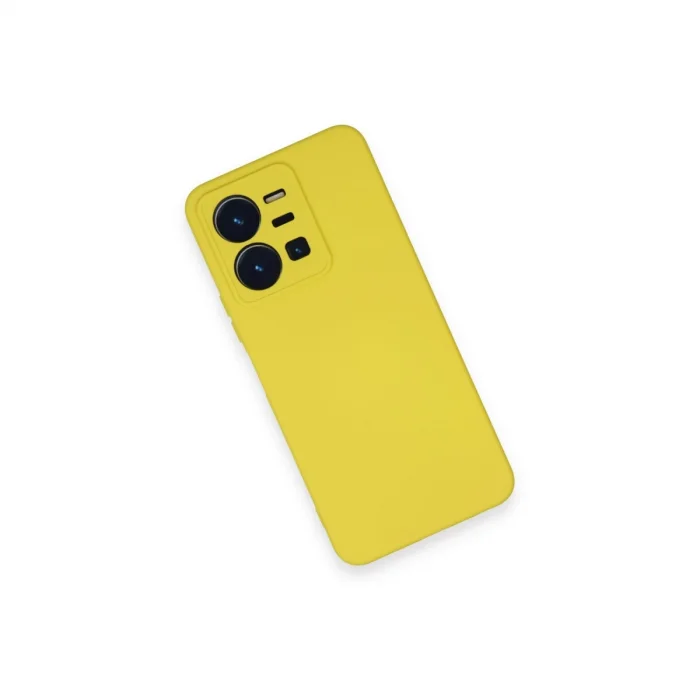 BUĞZ Vivo Y35 Kılıf Nano İçi Kadife Silikon - Sarı