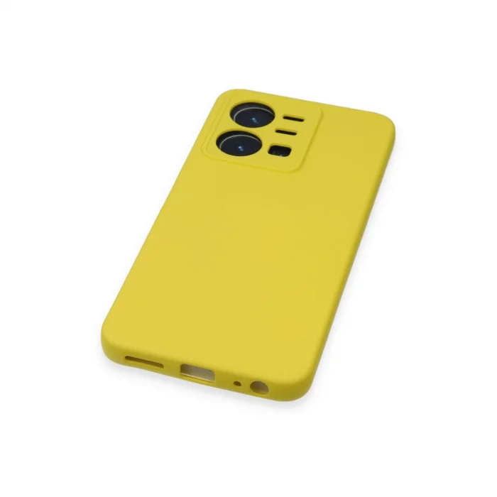 BUĞZ Vivo Y35 Kılıf Nano İçi Kadife Silikon - Sarı