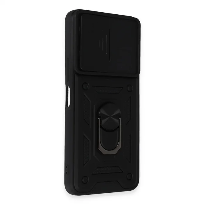 BUĞZ Vivo Y35 Kılıf Pars Lens Yüzüklü Silikon - Siyah