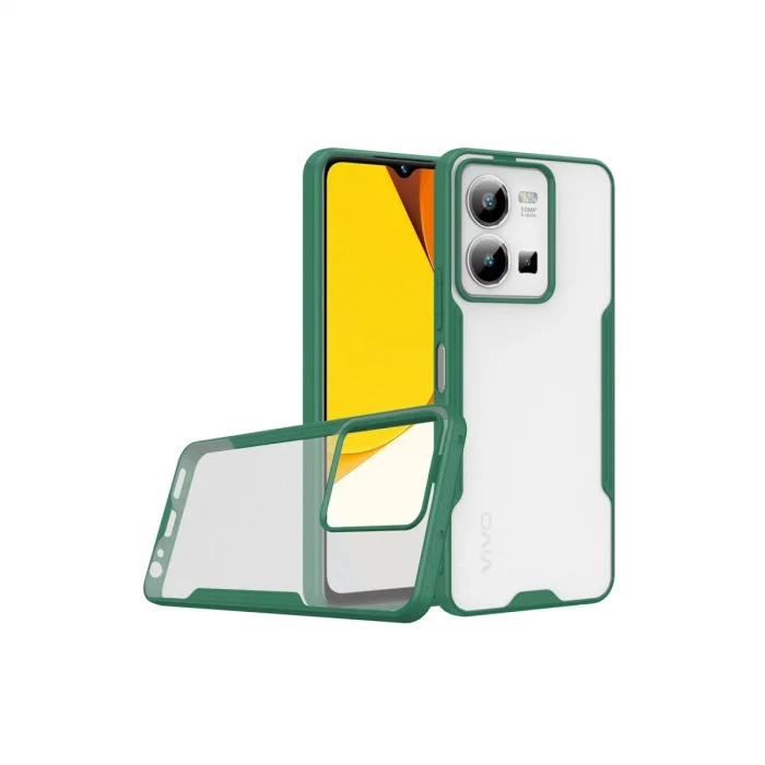 BUĞZ Vivo Y35 Kılıf Platin Silikon - Yeşil
