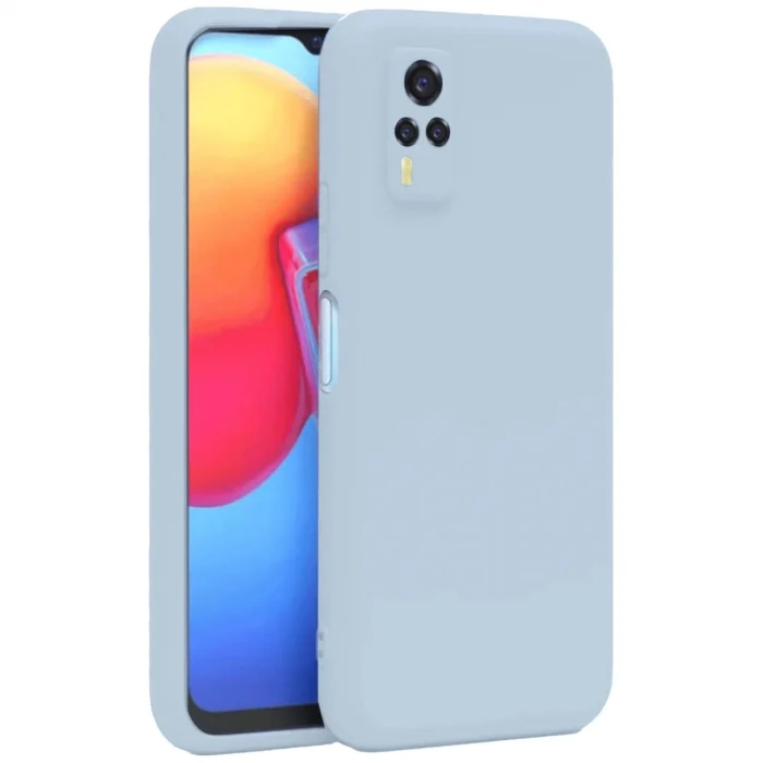 BUĞZ Vivo Y53s Kılıf Nano İçi Kadife Silikon - Buz Mavi