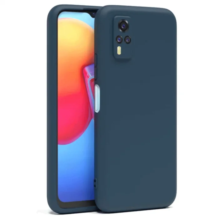 BUĞZ Vivo Y53s Kılıf Nano İçi Kadife Silikon - Lacivert