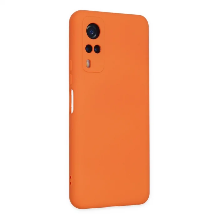 BUĞZ Vivo Y53s Kılıf Nano İçi Kadife Silikon - Turuncu