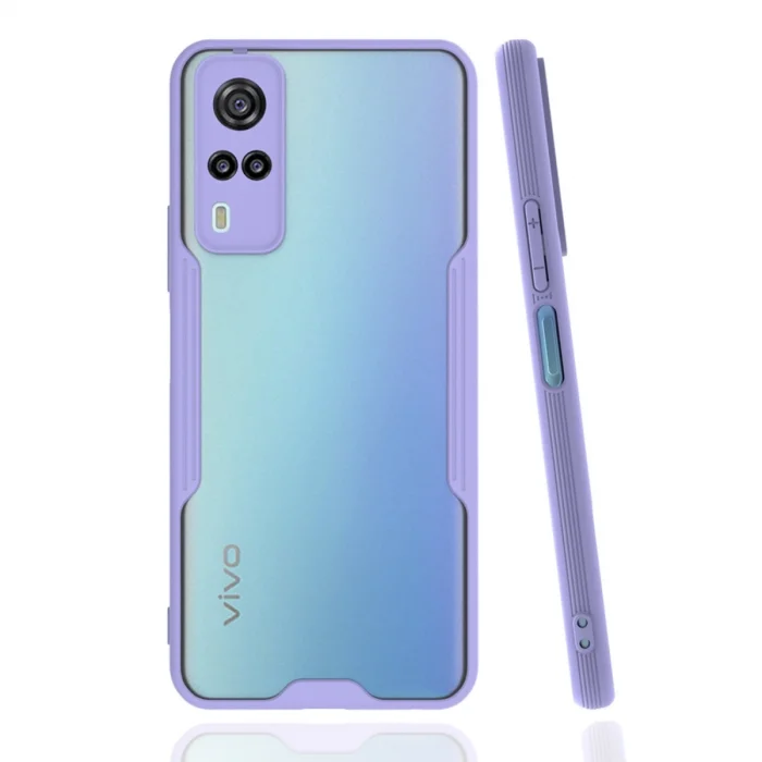 BUĞZ Vivo Y53s Kılıf Platin Silikon - Lila