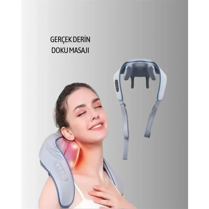  VNB-01 Şarjlı Isıtmalı Boyun ve Omuz Masaj Cihazı