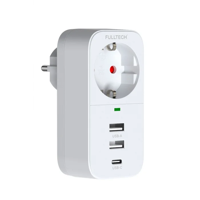 BUĞZ Vothoon 2.4a Çıkışlı 2xusb 1xtype-c Tekli Priz Ftr-17