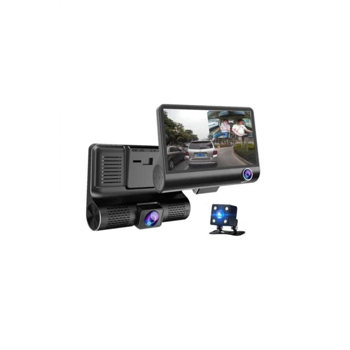 BUĞZ Vothoon Araç Içi Kamera Gece Görüşlü 3 Kameralı 4 Inç 1080p Yol Kayıt Kamerası Geri Vites