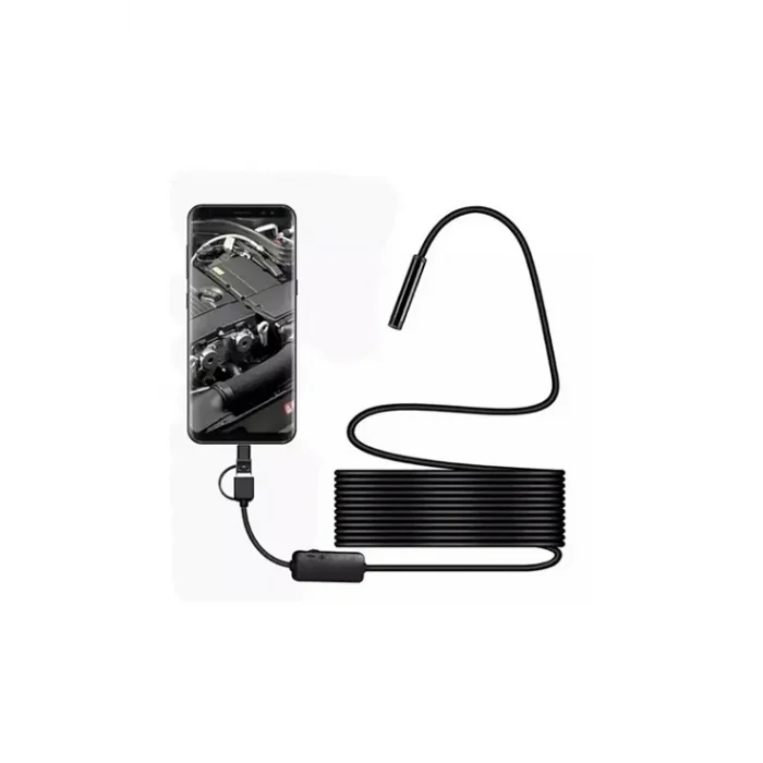 BUĞZ Vtn-02 Endoskop Yılan Video Kamera Led’li 2 Metre 7 Mm Sert Kablo Su Geçirmez