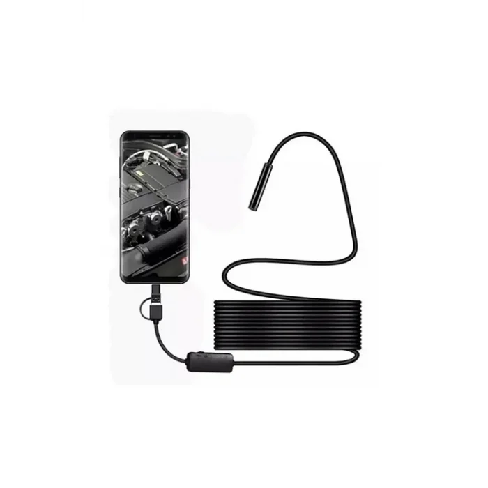 BUĞZ Vtn-02 Endoskop Yılan Video Kamera Led’li 2 Metre 7 Mm Sert Kablo Su Geçirmez