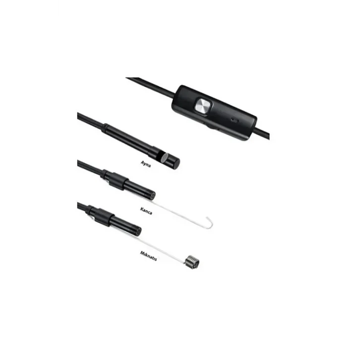 BUĞZ Vtn-02 Endoskop Yılan Video Kamera Led’li 2 Metre 7 Mm Sert Kablo Su Geçirmez