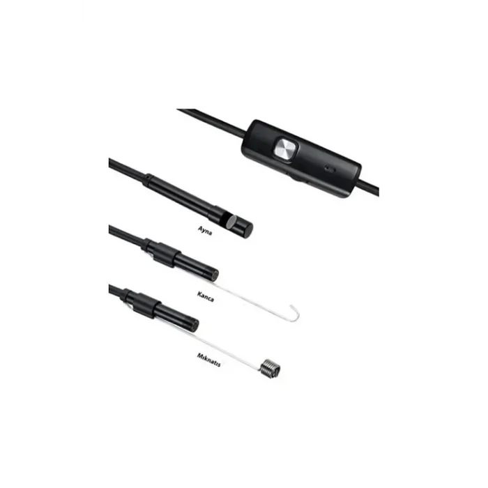 BUĞZ Vtn-02 Endoskop Yılan Video Kamera Led’li 2 Metre 7 Mm Sert Kablo Su Geçirmez - Lisinya