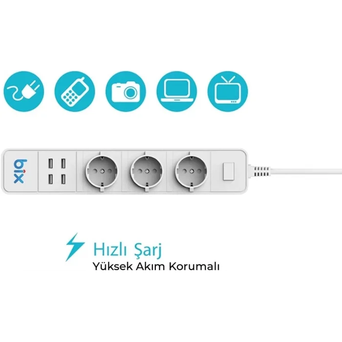 BUĞZ Vtn Bp-01 Wifi Yüksek Akım Korumalı Hızlı Şarj Özellikli Akıllı Priz