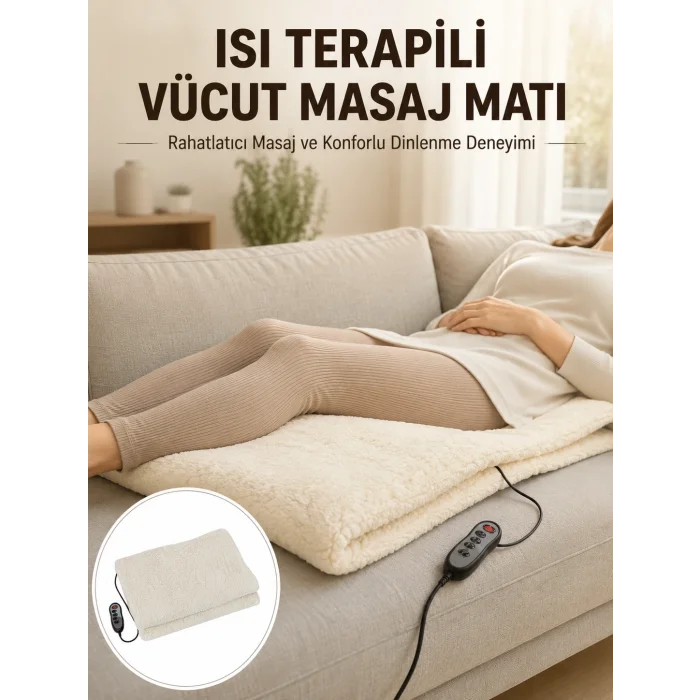 BUĞZ Vücut Masaj Matı Isı Terapili ve Çok Bölgeli Masaj Yeni Nesil