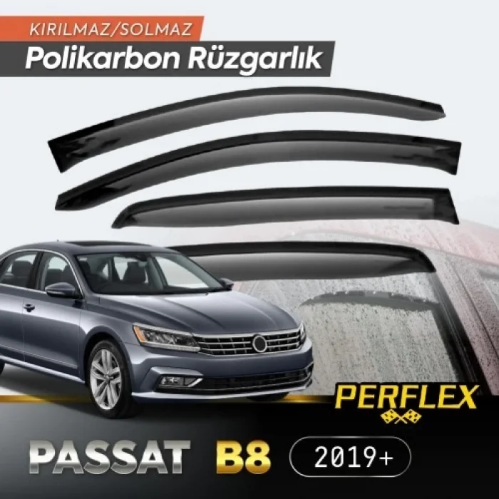  VW Passat B8 2019+ Cam Rüzgarlığı V2 Düz