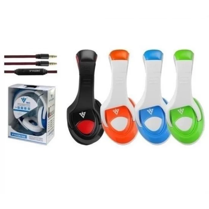  Vykon MQ4440mm Sürücülü Mikrofonlu Bilgisayar Kulaklığı Jak Girişli
