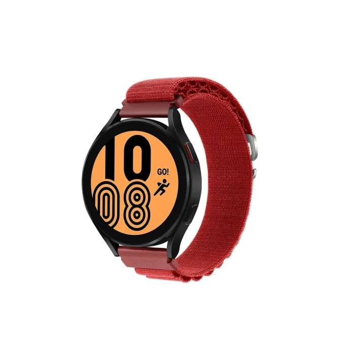 BUĞZ Watch 20mm Kr410 Kumaş Kordon - Kırmızı