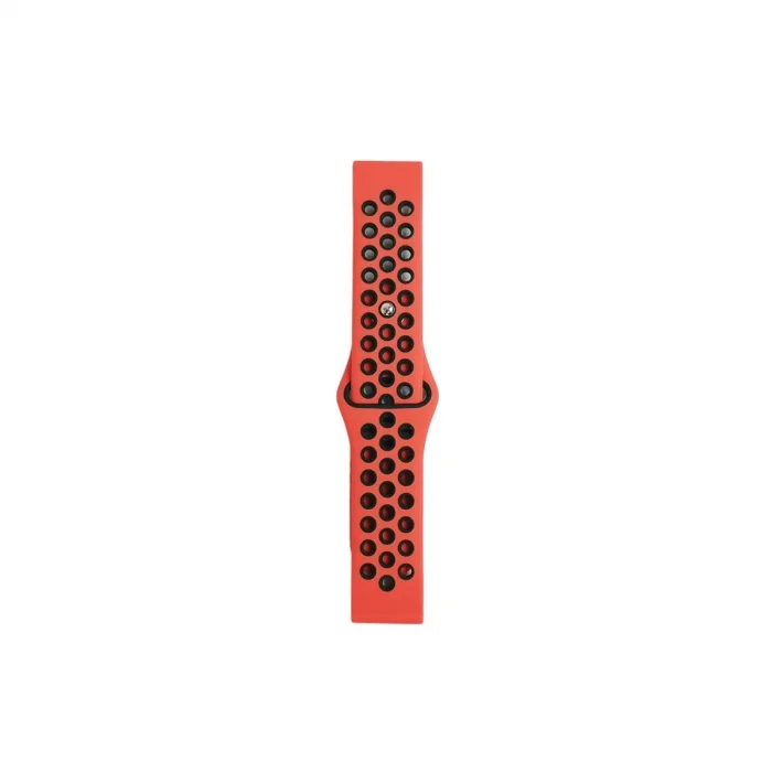 BUĞZ Watch 20mm Spor Delikli Kordon - Kırmızı-siyah