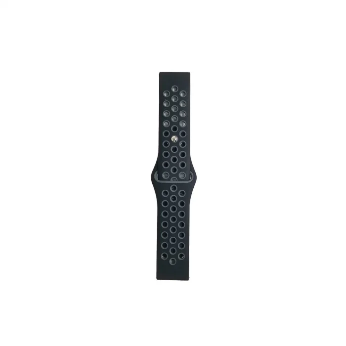 BUĞZ Watch 20mm Spor Delikli Kordon - Siyah-gri