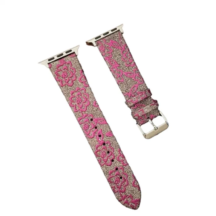 BUĞZ Watch 38mm Creeper Desenli Kordon - Pembe