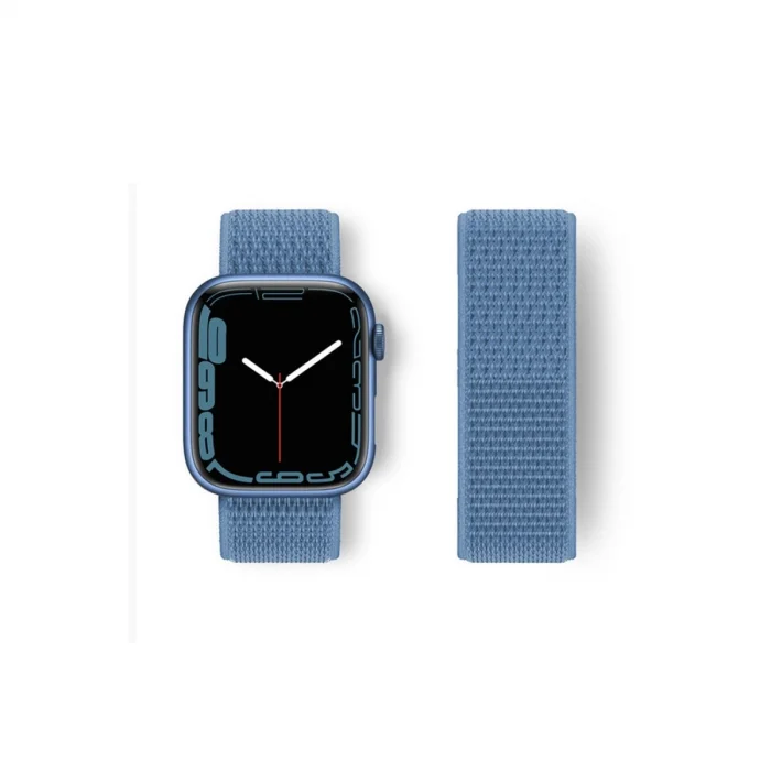 BUĞZ Watch 38mm Hasırlı Cırtcırtlı Kordon - Mavi