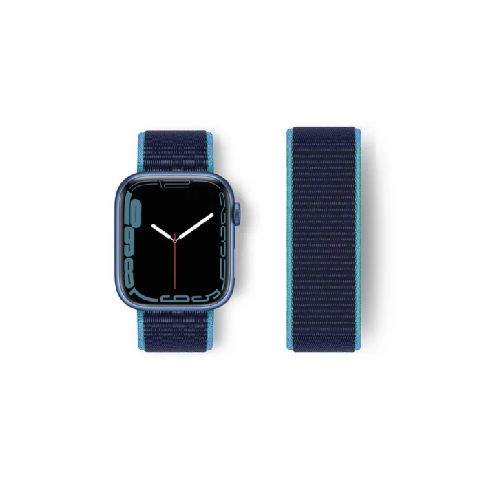 BUĞZ Watch 38mm Hasırlı Cırtcırtlı Kordon - Mavi-lacivert