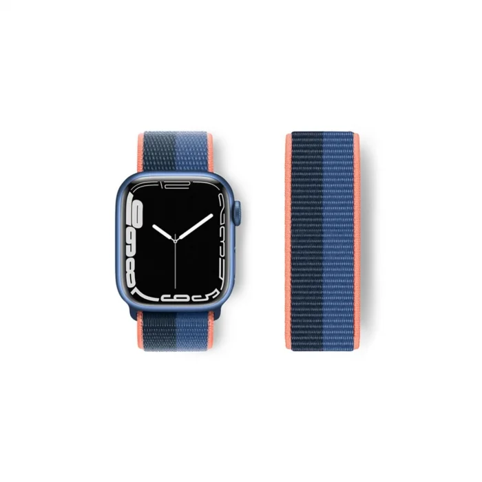 BUĞZ Watch 38mm Hasırlı Cırtcırtlı Kordon - Siyah-mavi