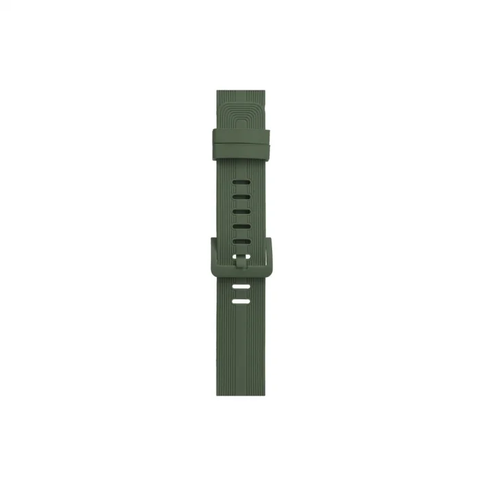 BUĞZ Watch 38mm Kr408 Çizgili Silikon Kordon - Koyu Yeşil