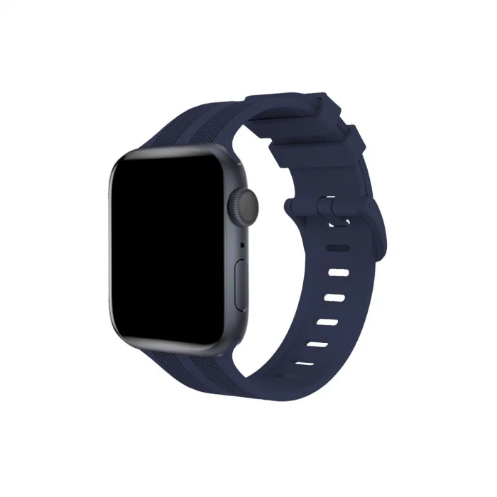 BUĞZ Watch 38mm Kr408 Çizgili Silikon Kordon - Lacivert