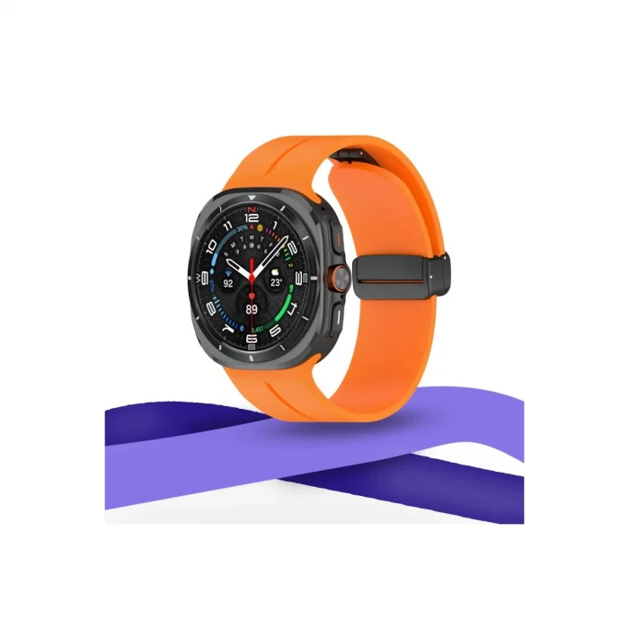 BUĞZ Watch 7 Ultra Kr418 Tender Silikon Kordon - Turuncu