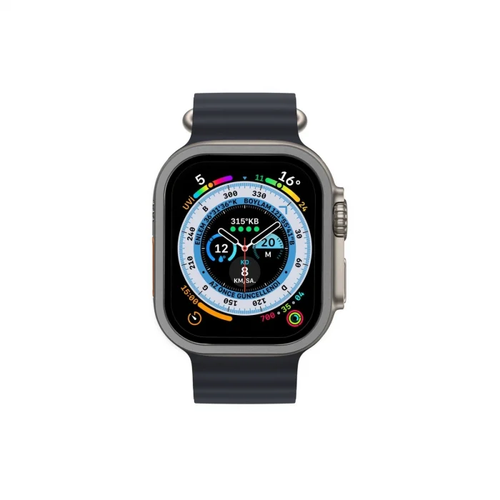 BUĞZ Watch Ultra 49mm Alüminyum Kasa Cam Ekran Koruyucu - Gri